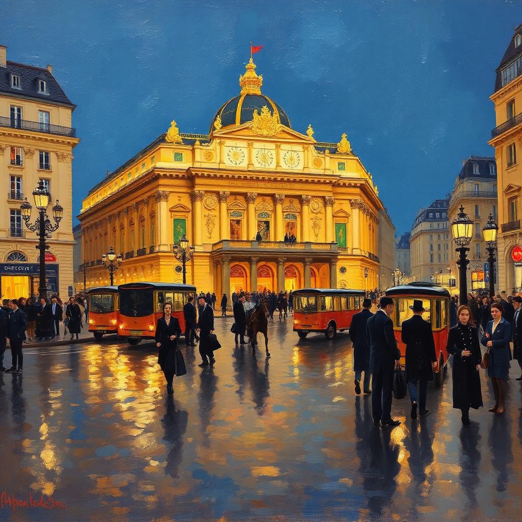 Place de l'Opéra at Night
